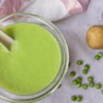 Add some potato to your baby's green peas to bulk it up and make it creamier,like in this Green Peas and Potato Puree for Babies!
