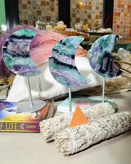 Crafting Harmony: The Allure of Rainbow Fluorite Moon Freeform Crafting Harmony: The Allure of Rainbow Fluorite Moon Freeform