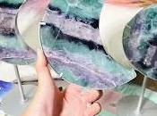Crafting Harmony: Allure Rainbow Fluorite Moon Freeform