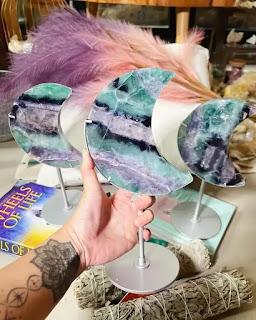 Crafting Harmony: The Allure of Rainbow Fluorite Moon Freeform Crafting Harmony: The Allure of Rainbow Fluorite Moon Freeform
