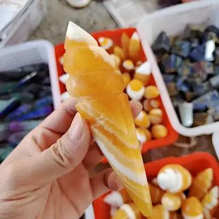 Crafting Sweet Art: The Marvel of Yellow Calcite Ice Cream Sculptures Crafting Sweet Art: The Marvel of Yellow Calcite Ice Cream Sculptures