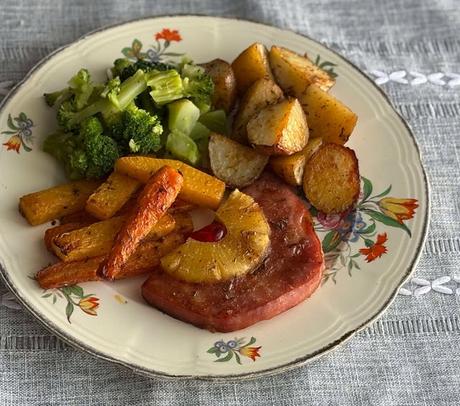 Sheet Pan Ham Steak Dinner Sheet Pan Ham Steak Dinner