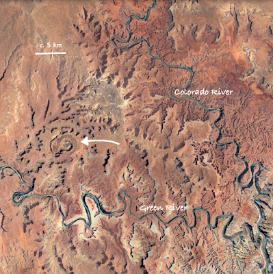 Upheaval Dome, the most peculiar structural feature in southeast Utah