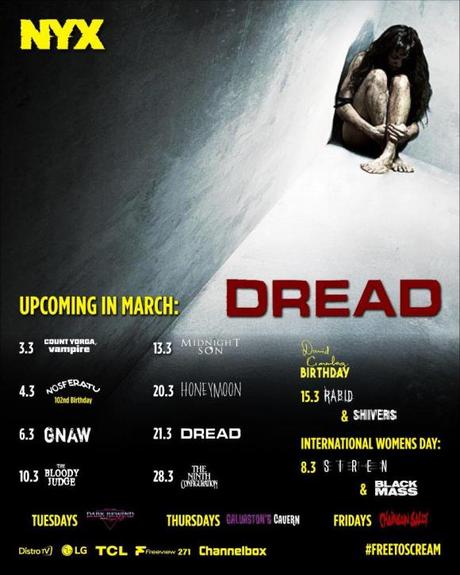 Horror channel NYX UK celebrates International Women’s Day and Cronenberg’s 82nd birthday amongst slate of March premieres