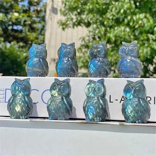 Labradorite Owl Carving Labradorite Owl Carving