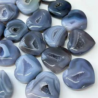 Druzy Agate Hearts