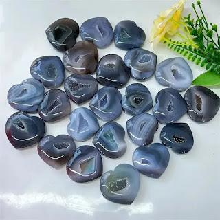 Druzy Agate Hearts