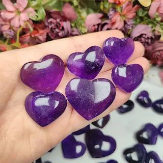 Amethyst Heart Carving Crafts Amethyst Heart Carving Crafts