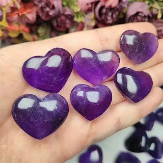 Amethyst Heart Carving Crafts Amethyst Heart Carving Crafts