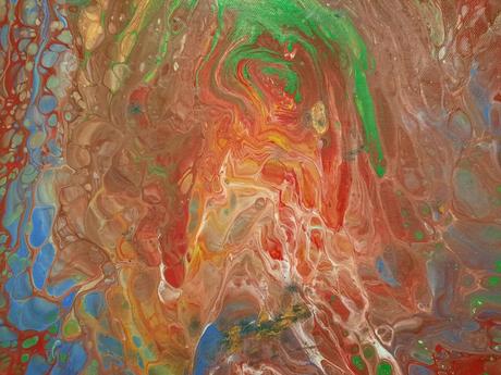 Essential acrylic pouring techniques to try Acrylic pouring: dominant red