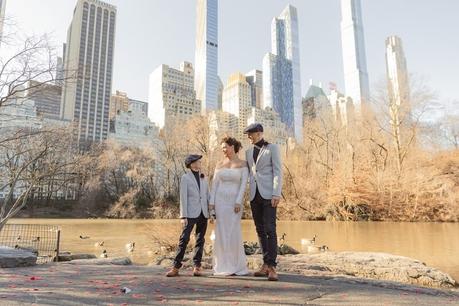 Toni and Mike’s December Elopement overlooking Gapstow Bridge