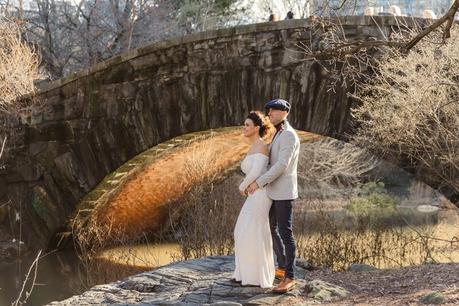 Toni and Mike’s December Elopement overlooking Gapstow Bridge