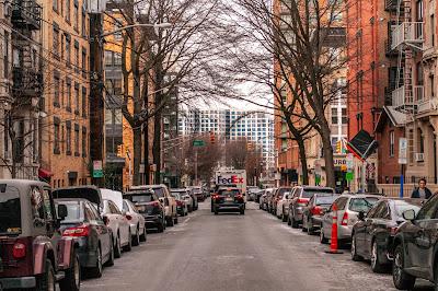 Side streets in Hoboken in late winter