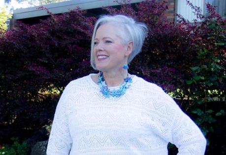 pair a statement necklace in colour to add interest to your outfits