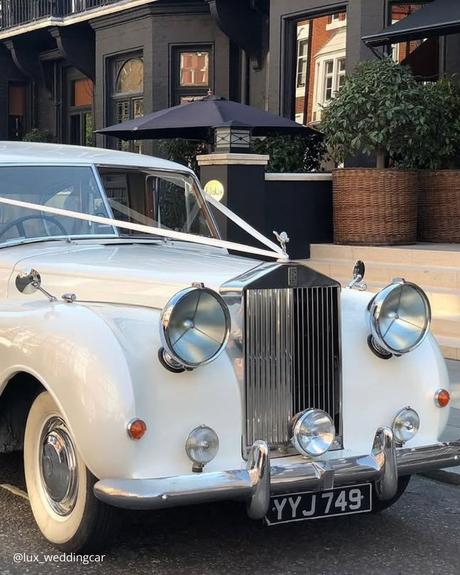 wedding car hire london white retro wedding car with round headlights premium lux weddingcar