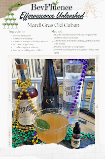 Effervescence Unleashed Cocktail of the Month for March 2025: Mardi Gras Old Cuban