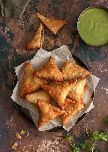 Butternut and feta samoosas Butternut and feta samoosas