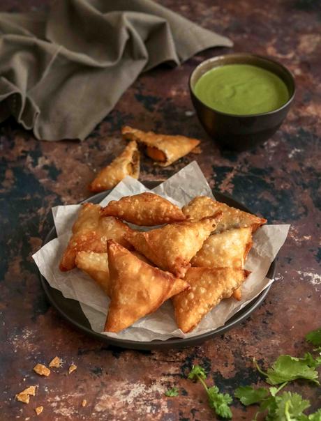 Butternut and feta samoosas Butternut and feta samoosas