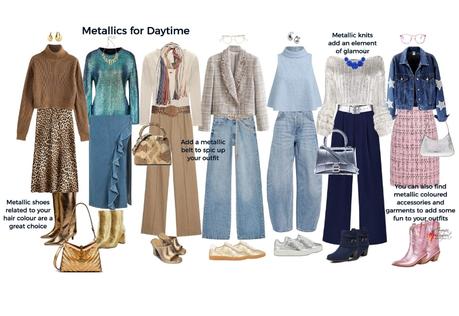 metallics for daytime casual outfits