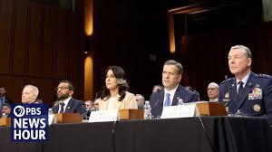 Trump intel officials are reduced to a shuck and jive routine as they come under intense grilling from Senate Democrats about Signalgate leak scandal