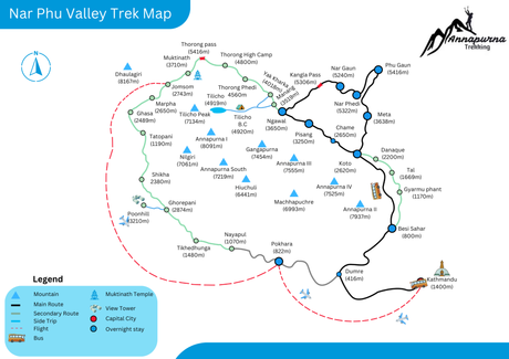 Nar Phu Valley Trek: Itinerary, Map, Permit, and Cost Nar Phu Valley Trek Map