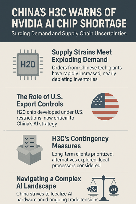 H3C Warns of Looming Nvidia AI Chip Shortage