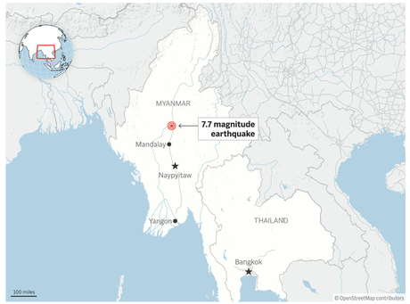 7.7 Magnitude Earthquake Strikes Myanmar and Thailand, Causing Widespread Destruction