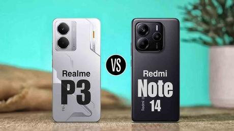 Realme p3 vs redmi note 14 performance comparison Geekbench antutu gaming score
