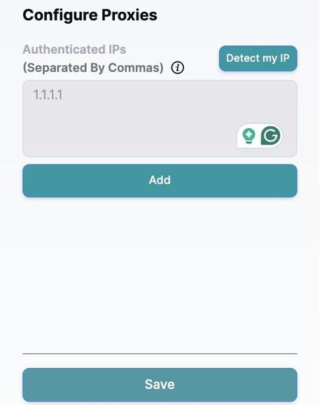 Oculus Proxies configure