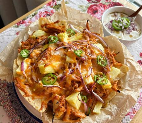 Hawaiian Barbeque Chicken Nachos Hawaiian Barbeque Chicken Nachos
