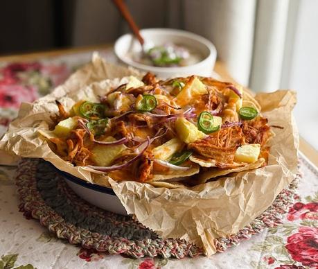 Hawaiian Barbeque Chicken Nachos Hawaiian Barbeque Chicken Nachos