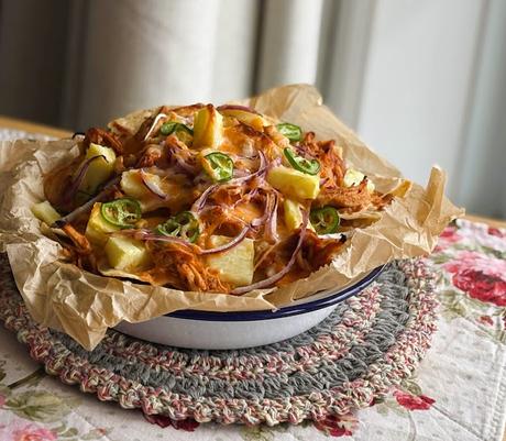 Hawaiian Barbeque Chicken Nachos Hawaiian Barbeque Chicken Nachos