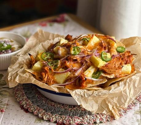 Hawaiian Barbeque Chicken Nachos Hawaiian Barbeque Chicken Nachos