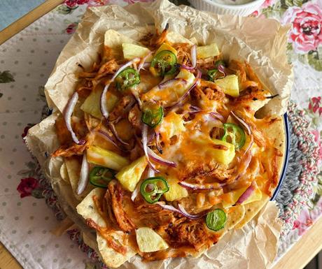 Hawaiian Barbeque Chicken Nachos Hawaiian Barbeque Chicken Nachos