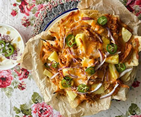 Hawaiian Barbeque Chicken Nachos Hawaiian Barbeque Chicken Nachos