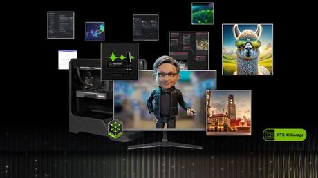 Unleashing Local AI Power: NVIDIA's RTX 50 Series and AI Garage Ecosystem in 2025 1 A collage of image examples of NVIDIA's AI capabilities.