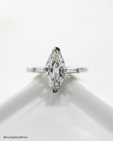 marquise engagement rings simple platinum ring trumpetandhorn