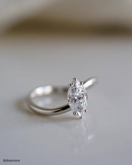 marquise engagement rings simple curved white gold ring doamore