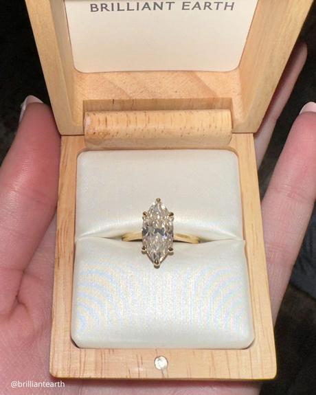 marquise engagement rings yellow gold ring in the box brilliantearth