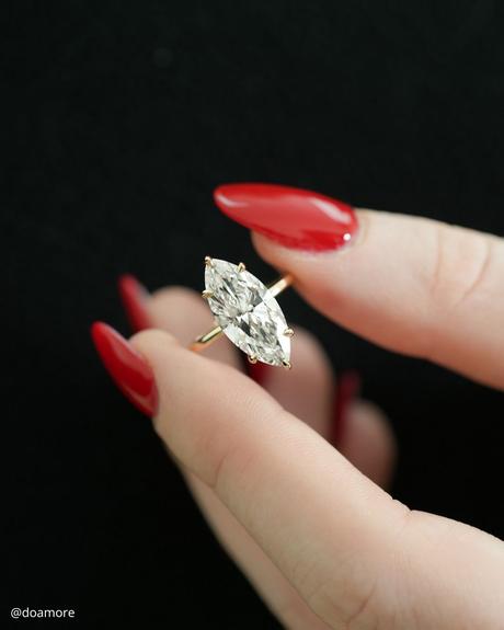 marquise engagement rings red nails simple solitaire ring doamore