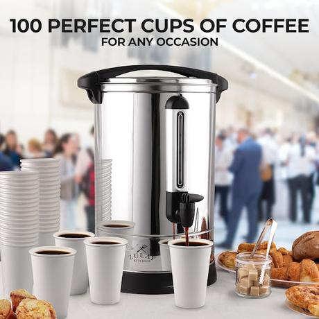 Image: Walmart: The 100-Cup Stainless Steel Coffee Urn