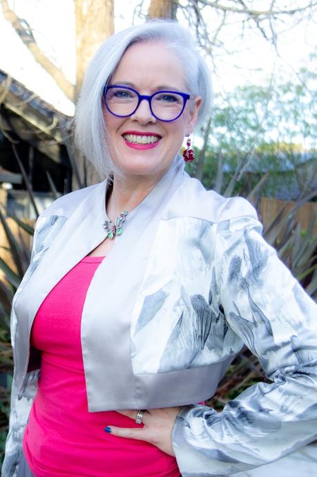 Add a satin jacket to your jeans for evening glam