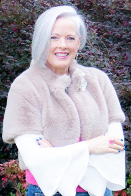Faux Fur for evening glamour wear with statement jewellery