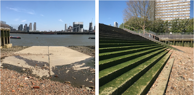 Bricking it near the folly on the foreshore at Cubitt Town, Isle of Dogs Bricking it near the folly on the foreshore at Cubitt Town, Isle of Dogs