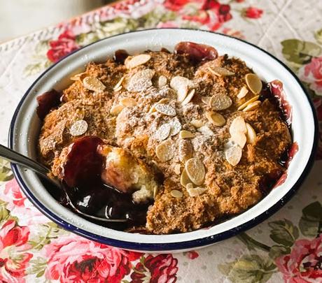 Easy Blueberry Cobbler for two Easy Blueberry Cobbler for two