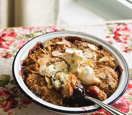 Easy Blueberry Cobbler for two Easy Blueberry Cobbler for two