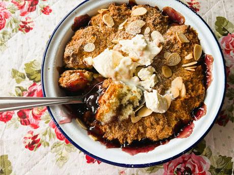 Easy Blueberry Cobbler for two Easy Blueberry Cobbler for two