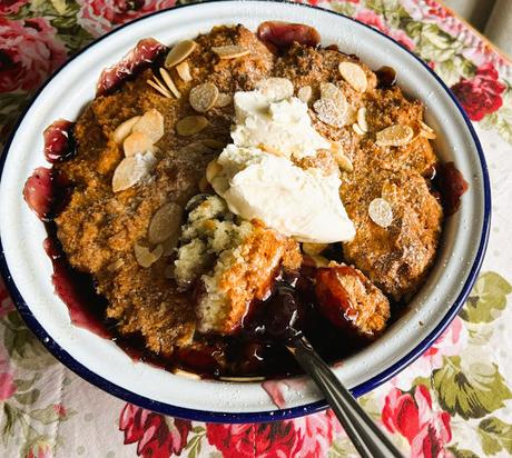 Easy Blueberry Cobbler for two Easy Blueberry Cobbler for two