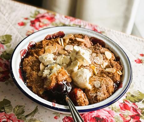 Easy Blueberry Cobbler for two Easy Blueberry Cobbler for two