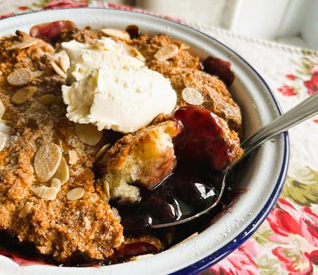 Easy Blueberry Cobbler for two Easy Blueberry Cobbler for two